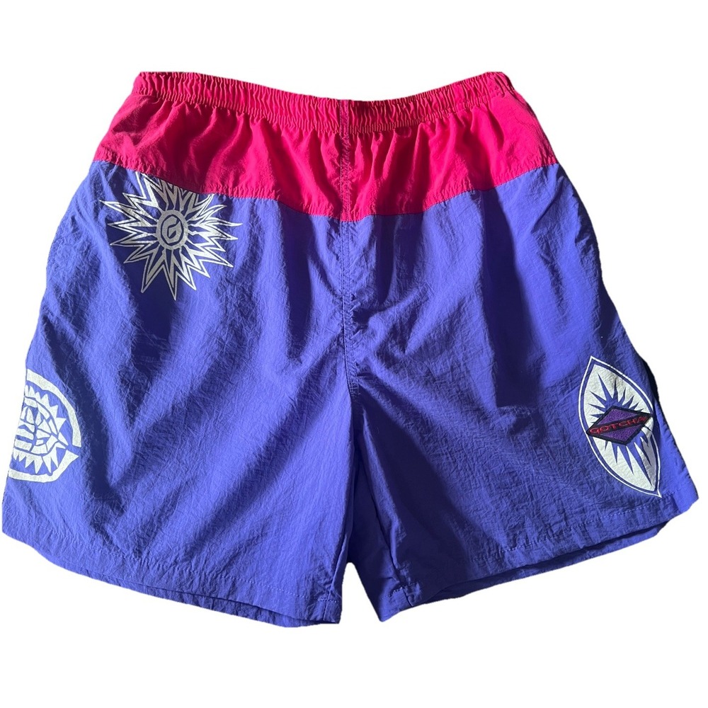 Gotcha Shorts Vintage‎ 34 Swim Trunks Back Pocket Lined Pool Beach Men Clothing
